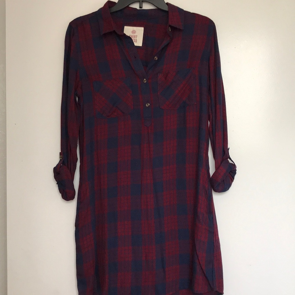 Plaid Shirt Dress